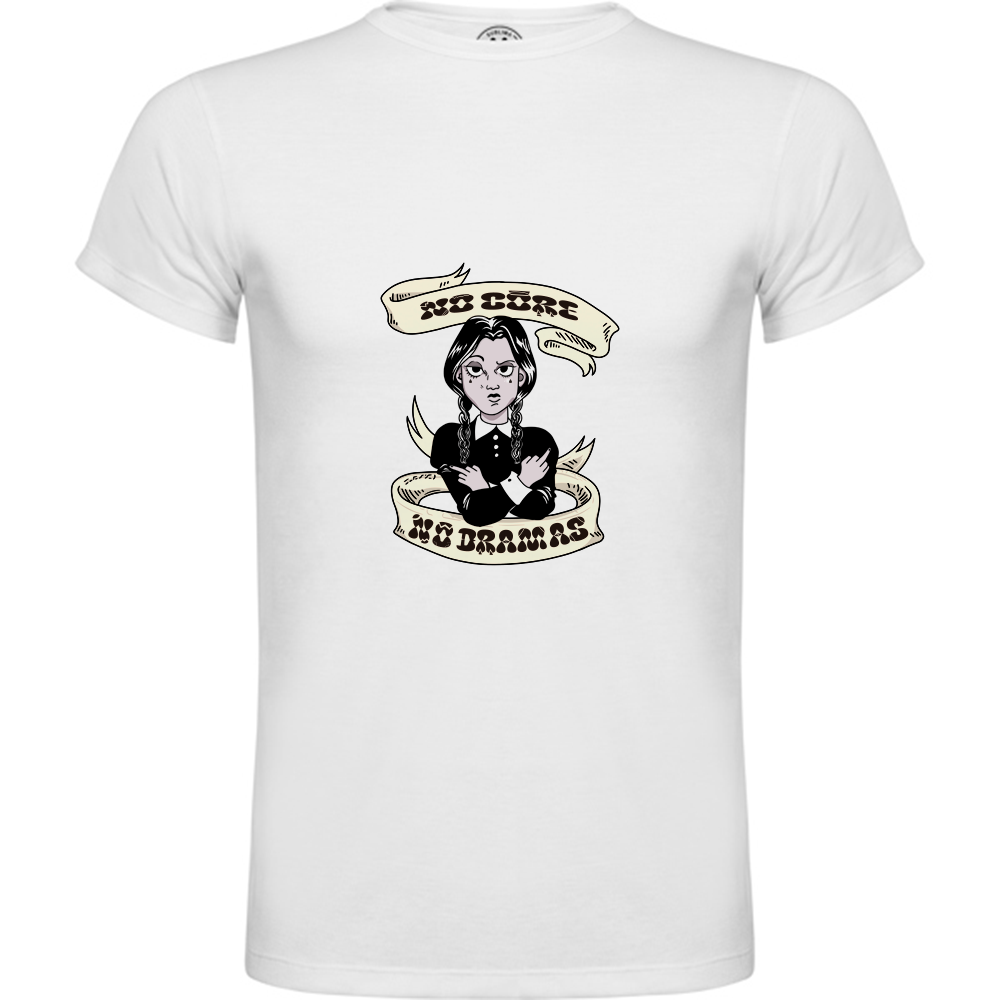 Camiseta básica blanca No core no dramas