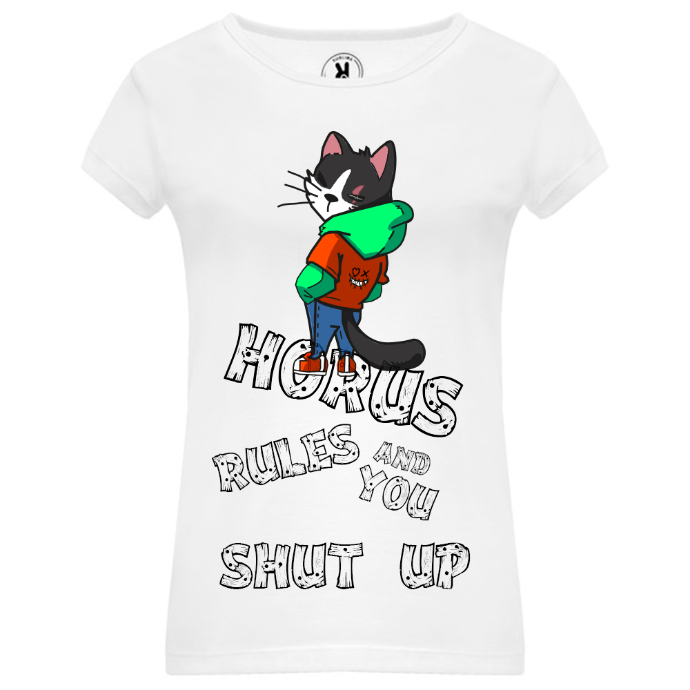 Camiseta básica blanca Horus personalizada