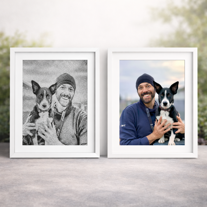 Grabado láser personalizado en cristal con foto de tu mascota