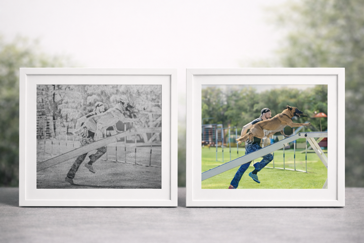 Grabado láser personalizado en cristal con foto de tu mascota