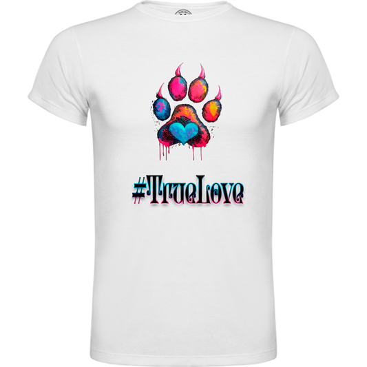 Camiseta huella gato hombre