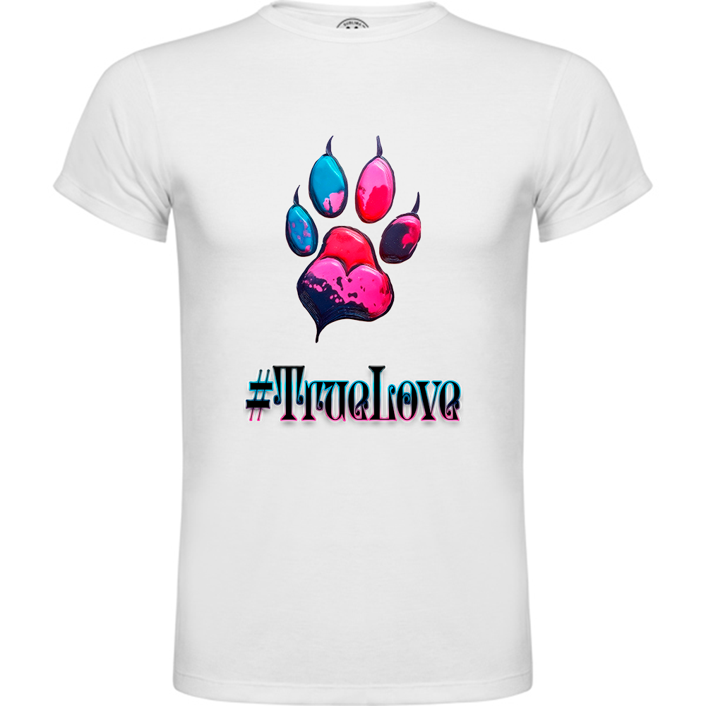 Camiseta huella perro hombre
