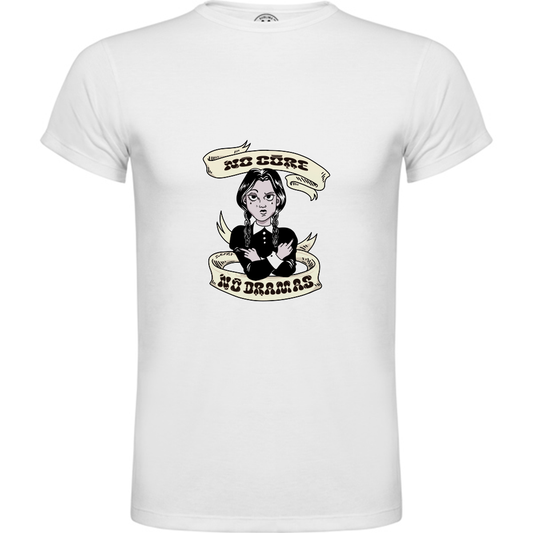 Camiseta básica blanca No core no dramas