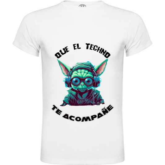 Camiseta básica QUE EL TECHNO TE ACOMPAÑE