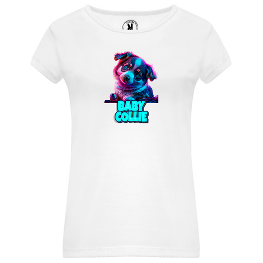 Camiseta básica blanca Baby Collie