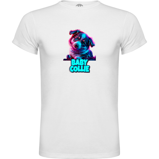 Camiseta básica blanca Baby Collie hombre